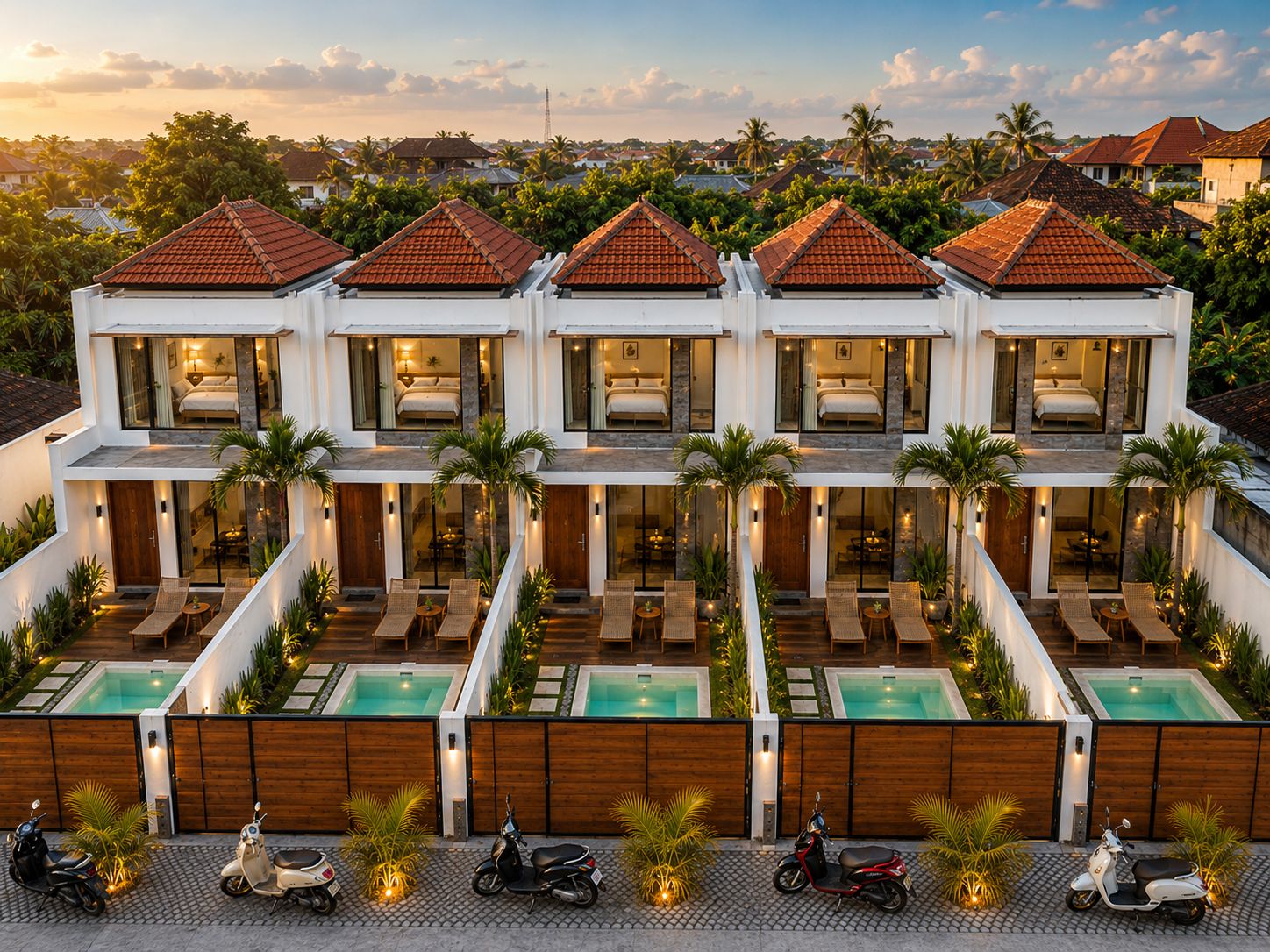 The Loft Apartments, five modern loft units with private pools in Kerobokan, Bali